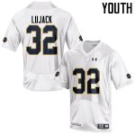 Notre Dame Fighting Irish Youth Johnny Lujack #32 White Under Armour Authentic Stitched College NCAA Football Jersey NPQ4799GQ